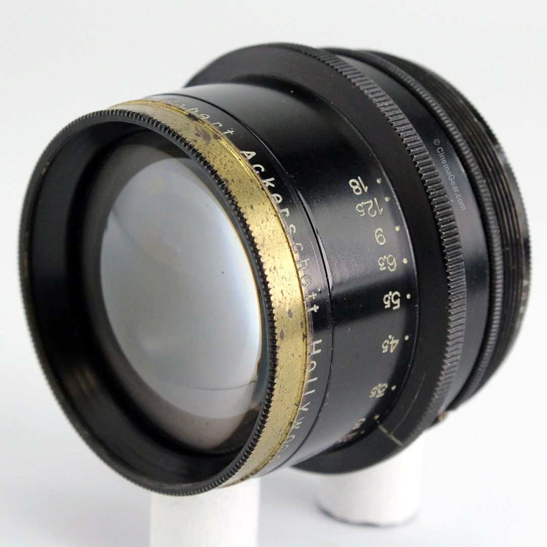 Ruo Kino 10cm f2.5 lens (retailed by Robert Ackerschott, Hollywood, California) in threaded mount.