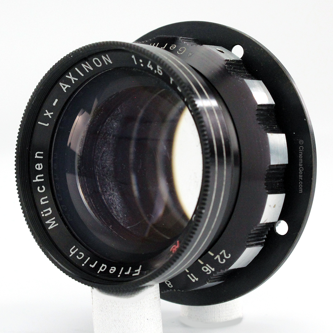 Friedrich Munchen Axinon 13.5cm f4.5 lens in flange mount.