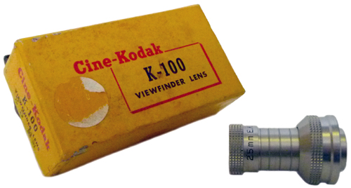 Cine Kodak K-100 25mm viewfinder objective