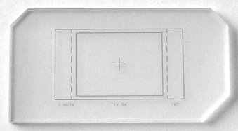 Fries Mitchell ground glass marked 1.78:1 and TV Safe